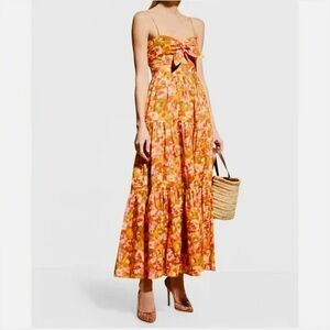 House of Harlow 1960 Linen Floral Print Maxi Dress
